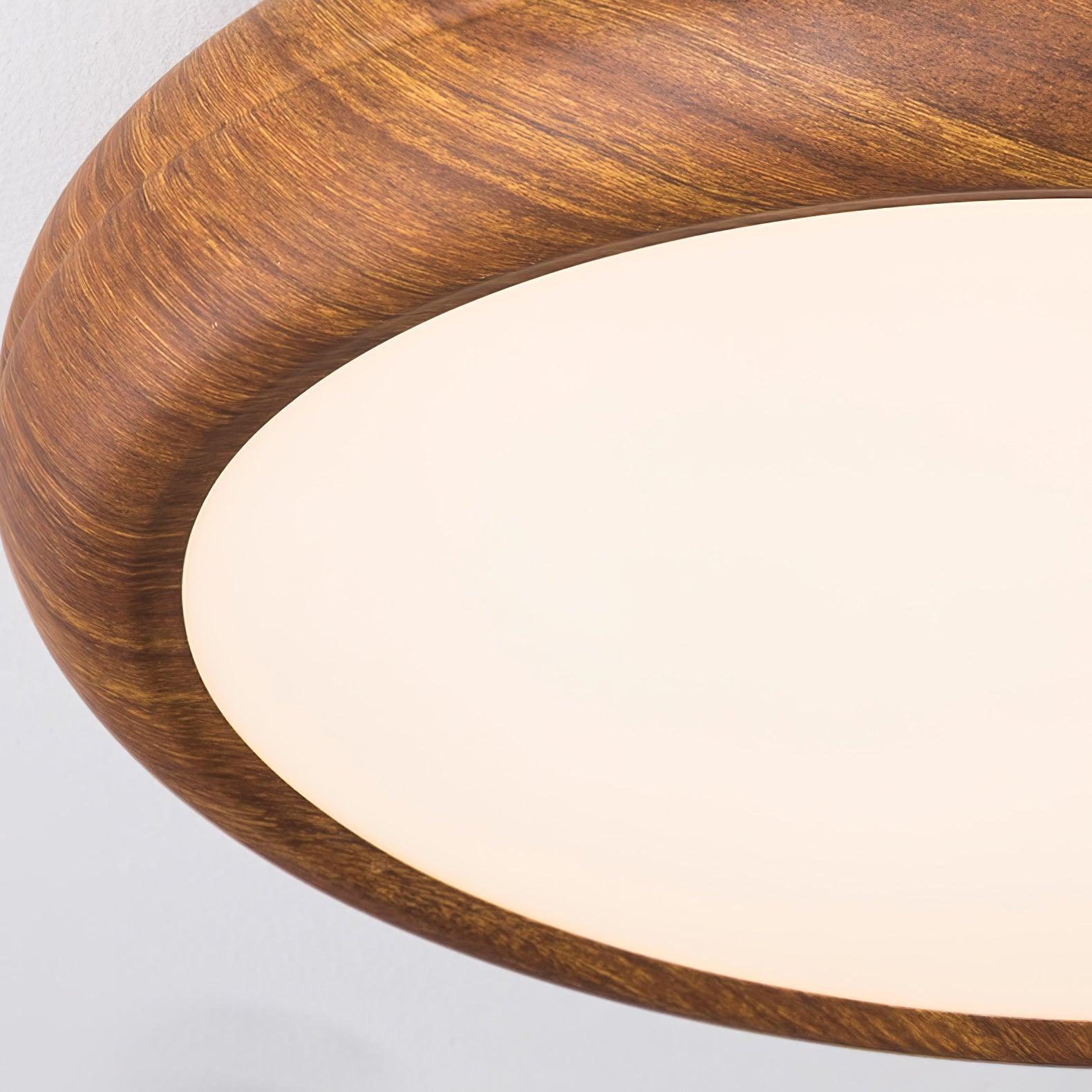 Orbis Wood Wood Grain Round Ceiling Light - Neutral Decor