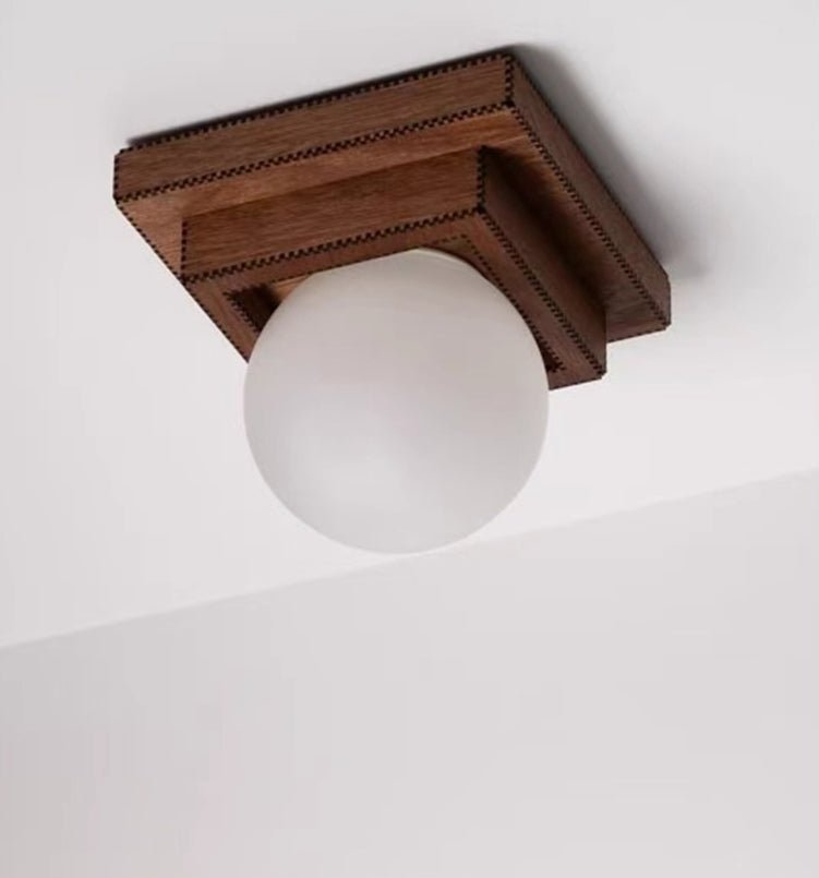 Luna Wood Layered Globe Wall Lamp