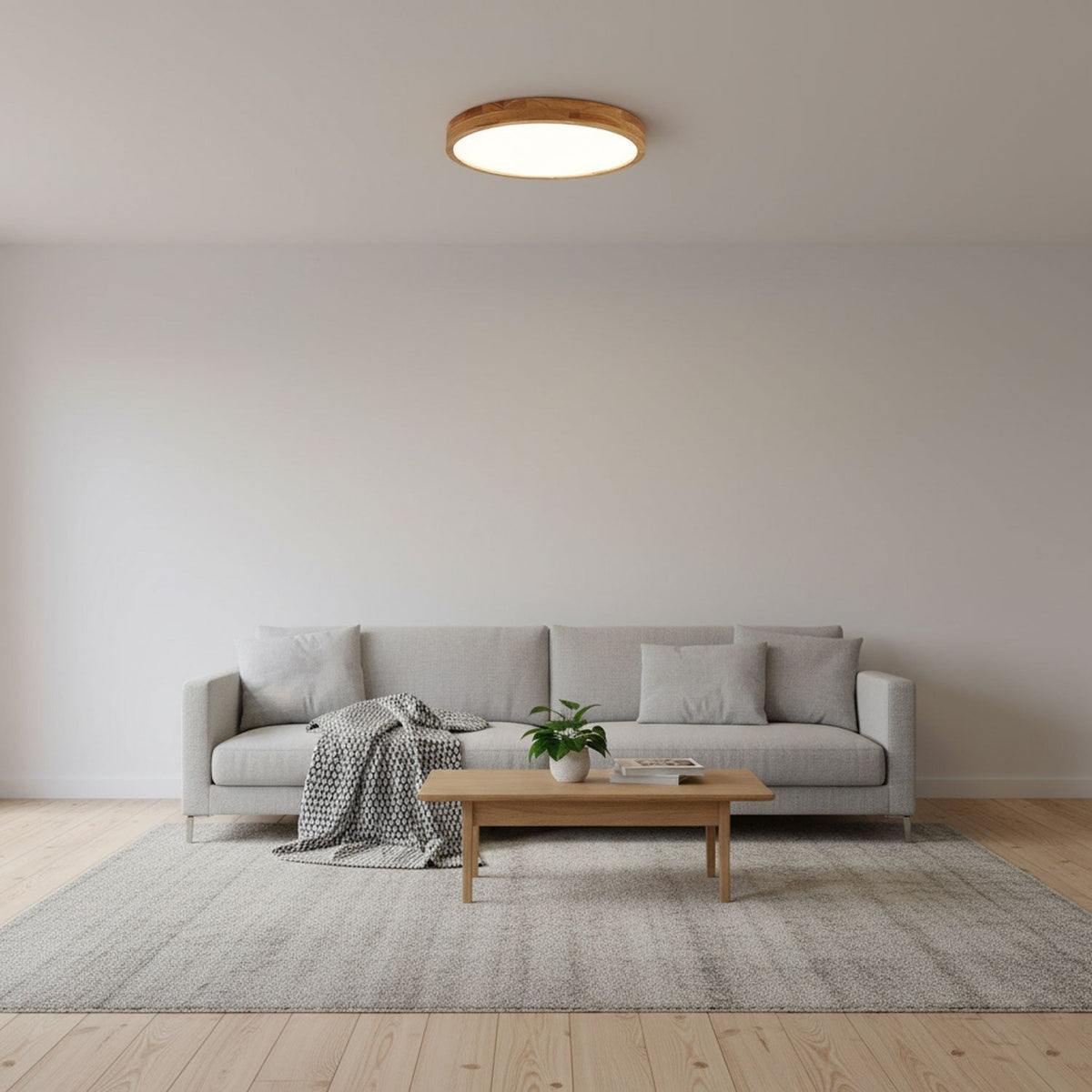Edenford Wooden Geometric Flush Mount Ceiling Light