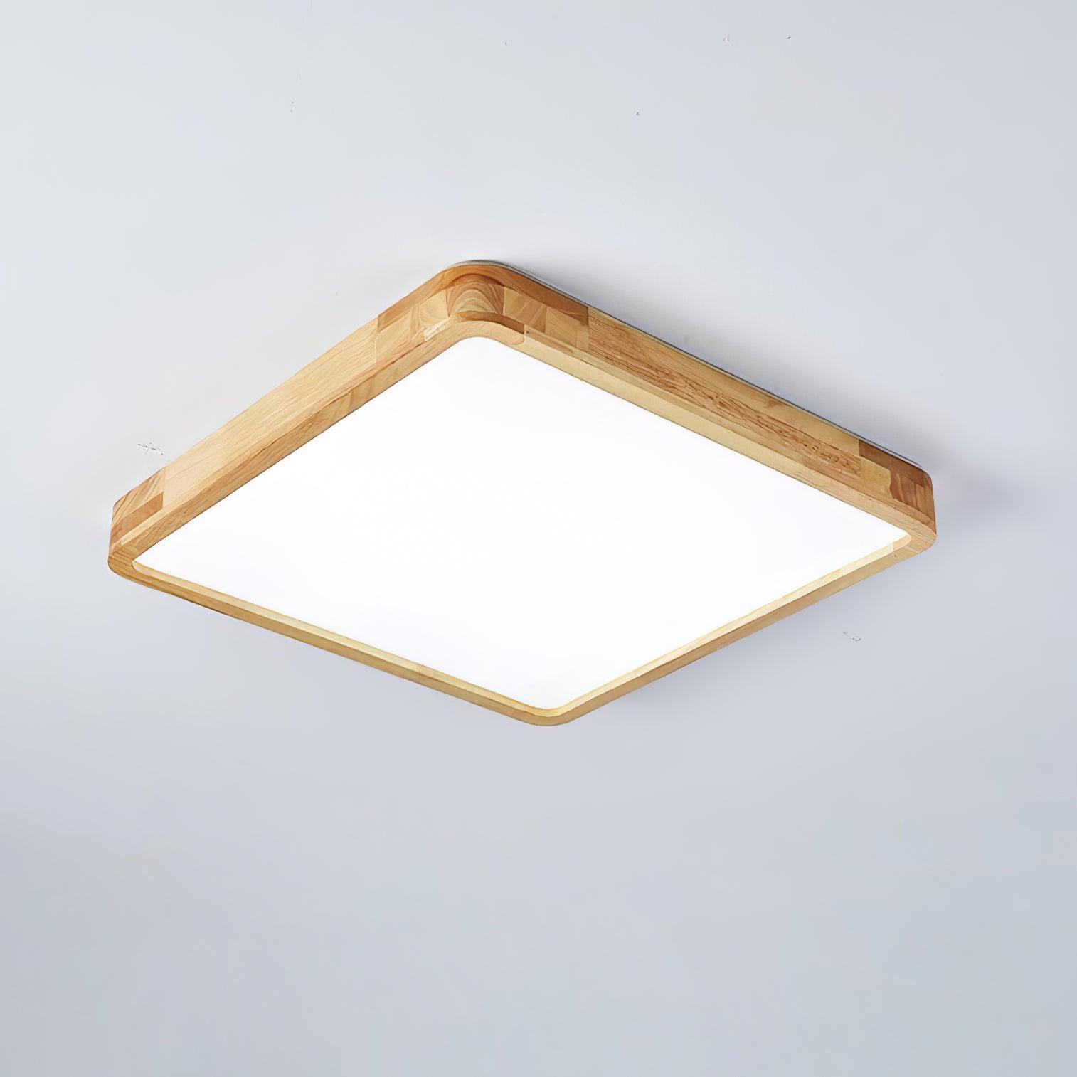 Edenford Wooden Geometric Flush Mount Ceiling Light