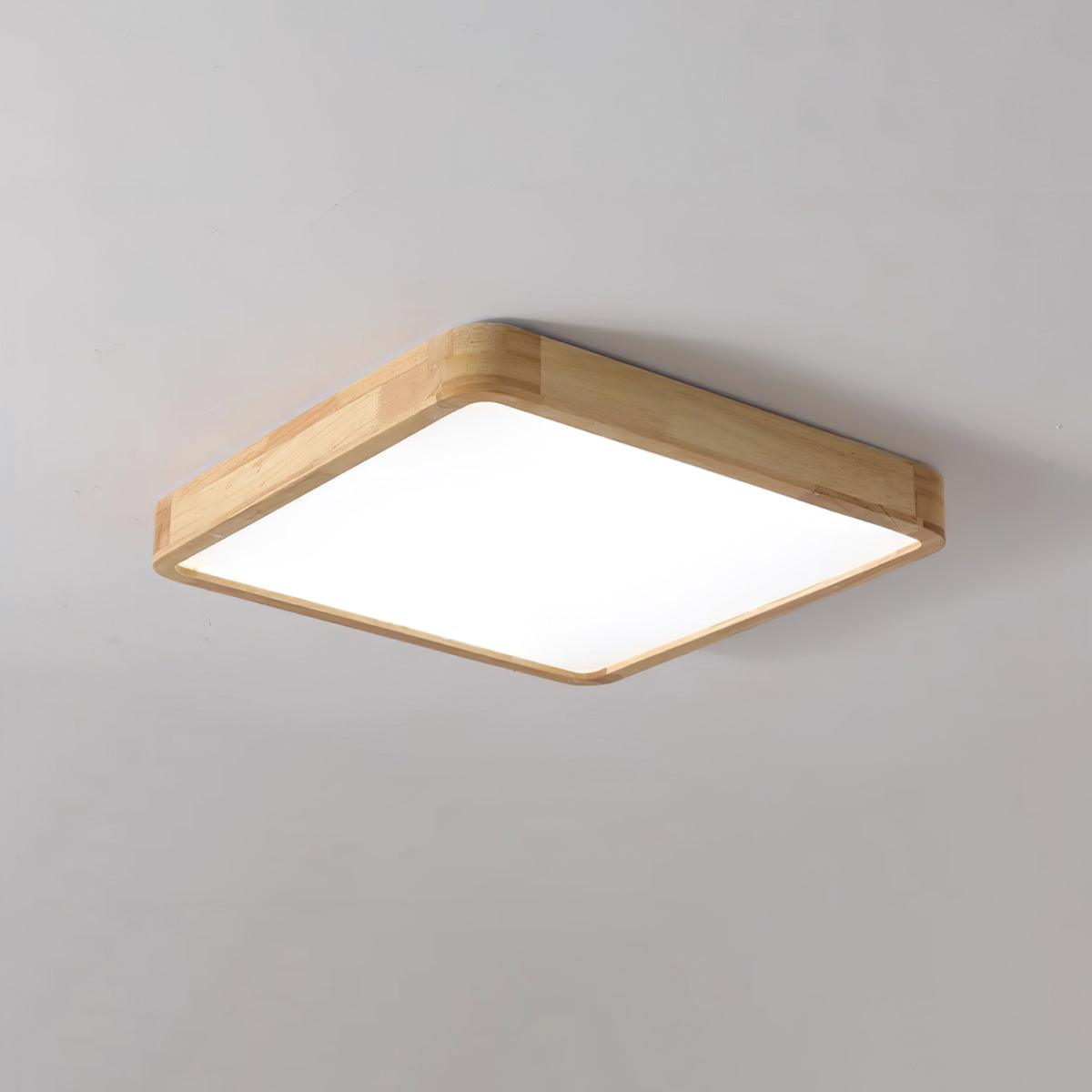 Edenford Wooden Geometric Flush Mount Ceiling Light