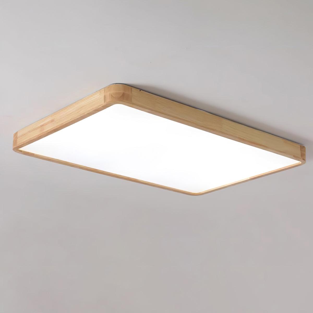 Edenford Wooden Geometric Flush Mount Ceiling Light