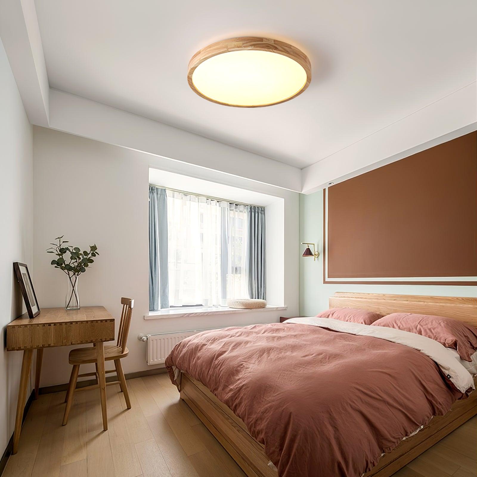 Damian Ceiling Light Wooden Geometric LED