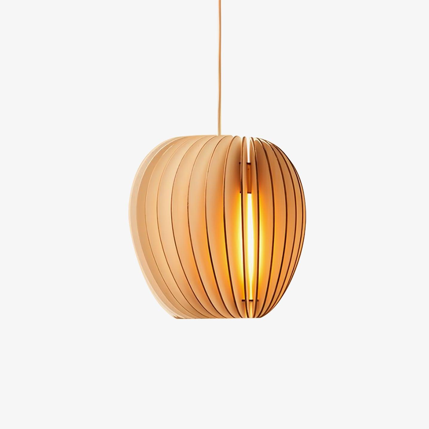 Jior Elegance Unique Orb Wooden Pendant Lamp
