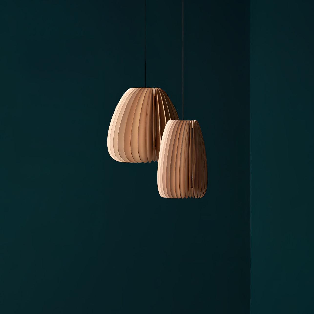 Jior Elegance Unique Orb Wooden Pendant Lamp
