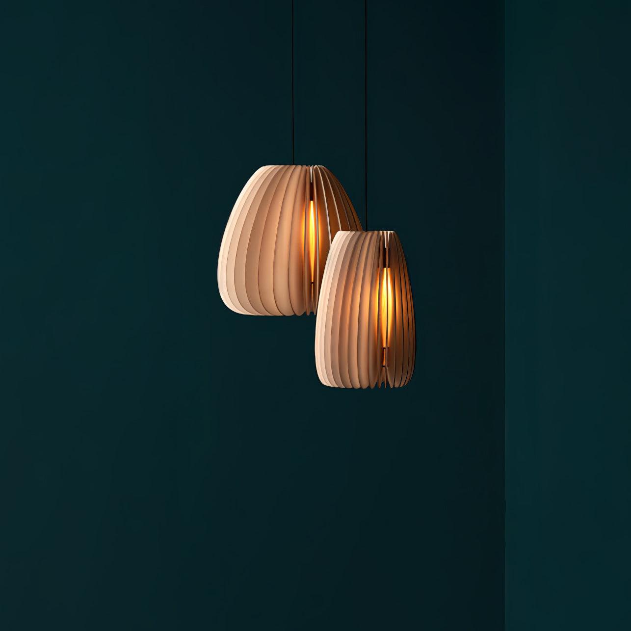 Jior Elegance Unique Orb Wooden Pendant Lamp