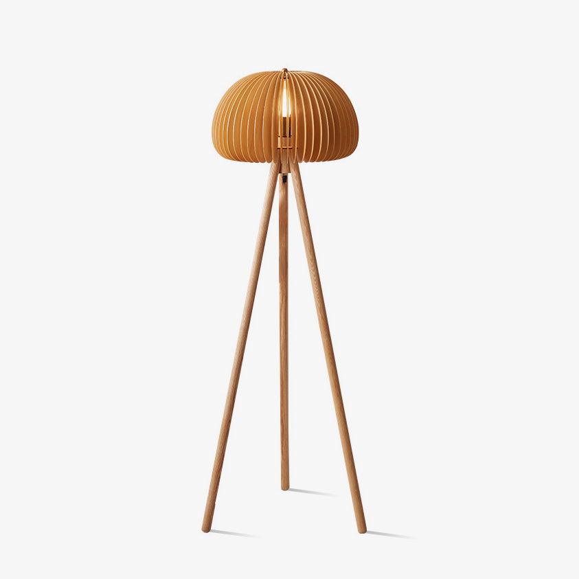 Zetalyre Wooden Tripod Floor Lamp
