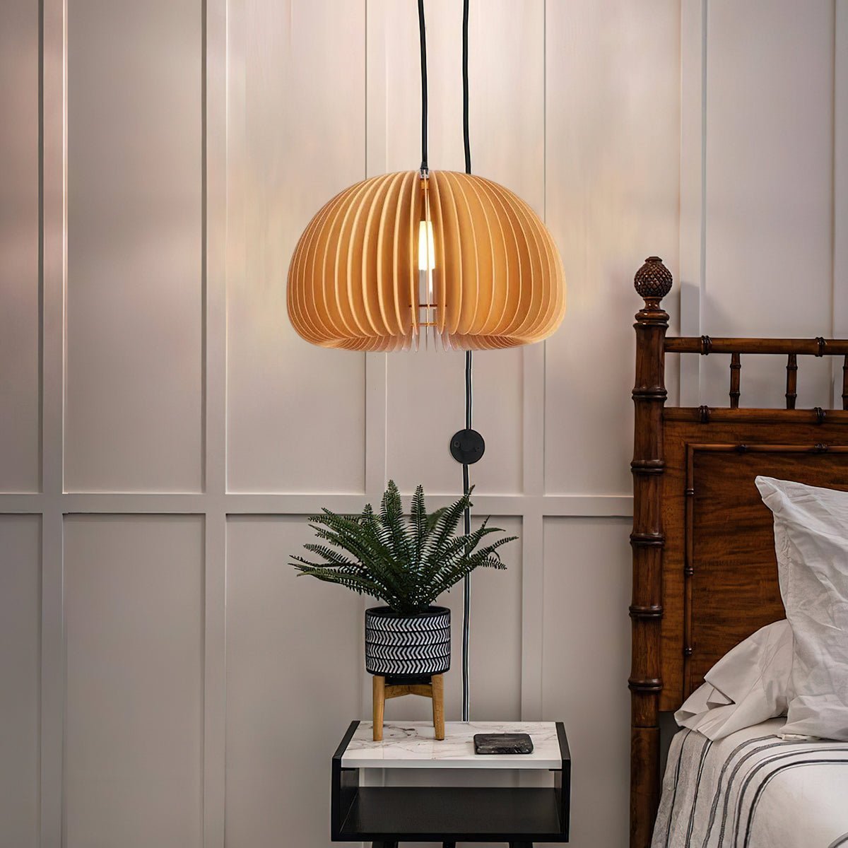 Enoris Wood Retro Pendant Lights