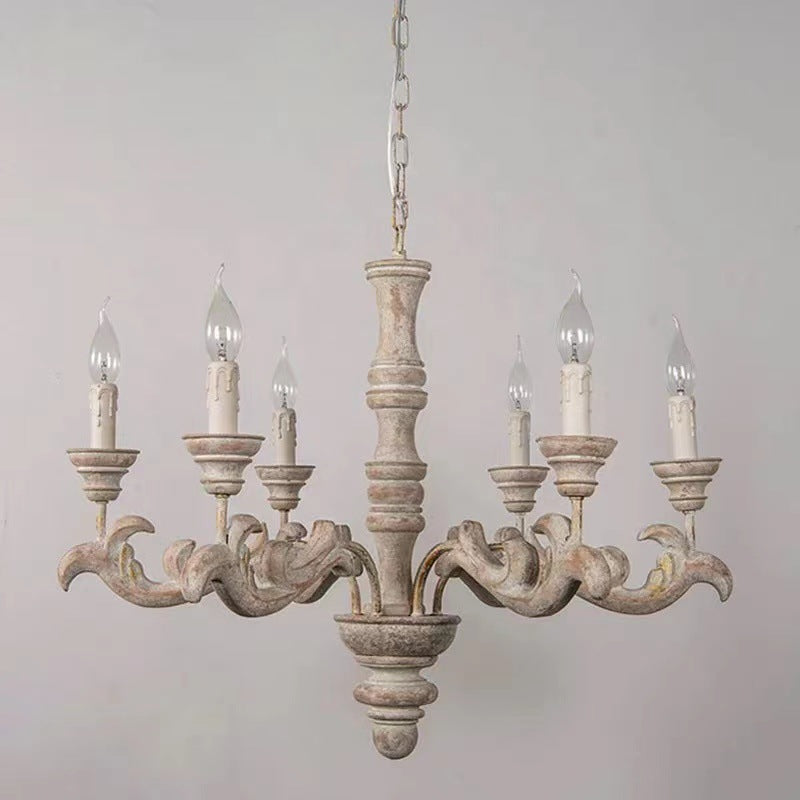 Vovynan Luxury Roman Column Wooden Chandelier