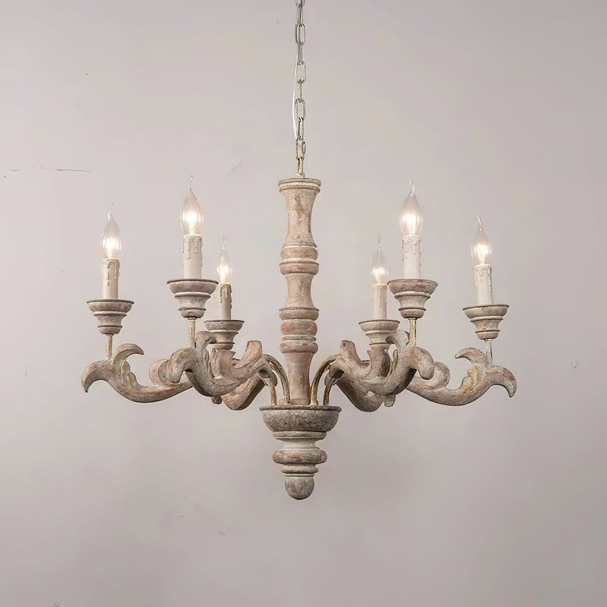 Vovynan Luxury Roman Column Wooden Chandelier