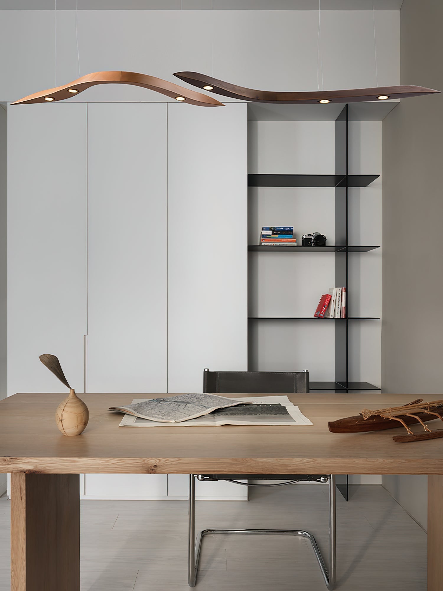 Queral Flow Minimalist Wood Pendant Lamp