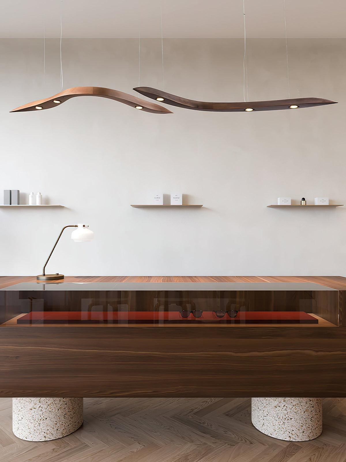Queral Flow Minimalist Wood Pendant Lamp