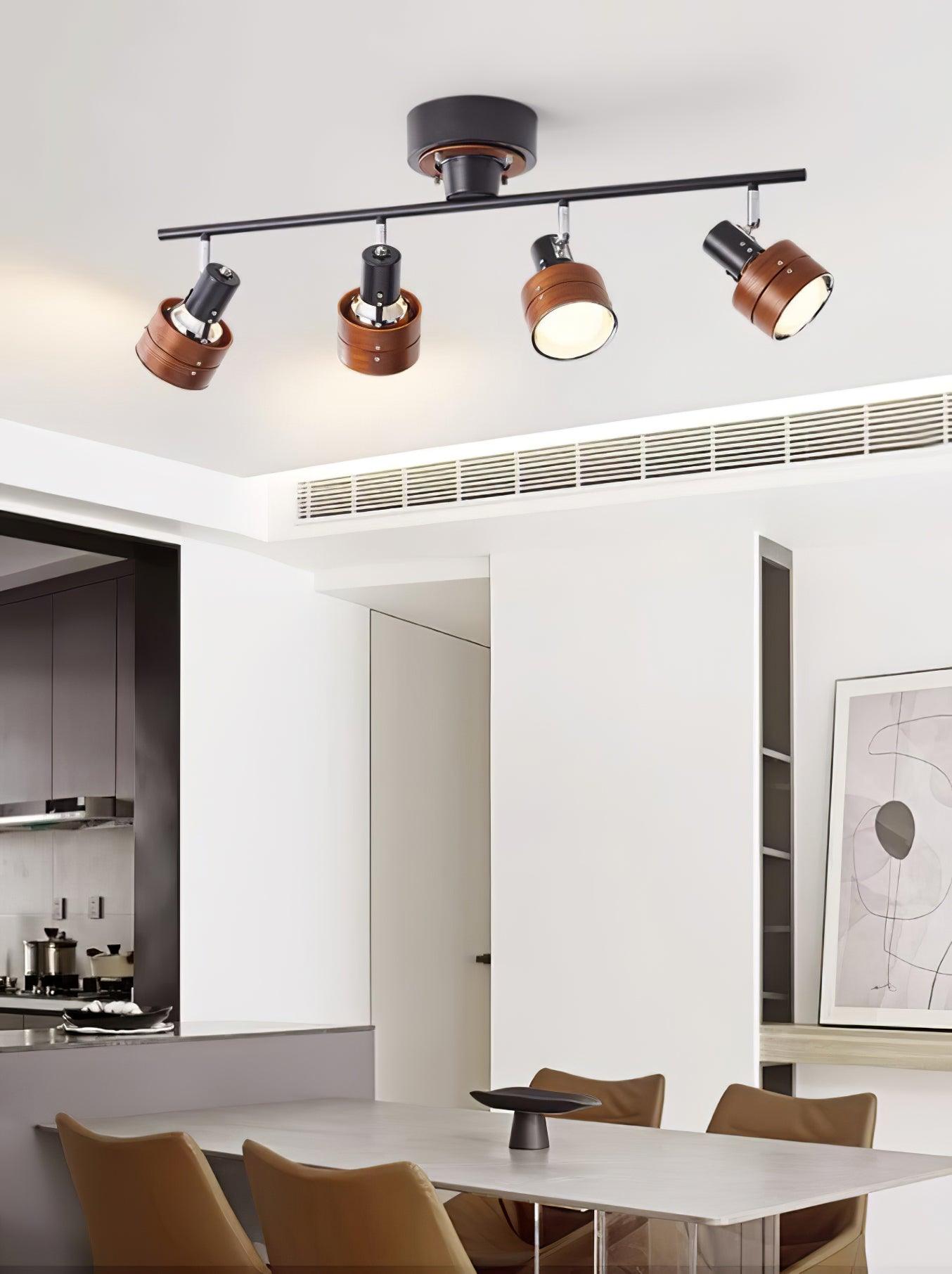 Elsorila Elegance Adjustable Spot Wooden Ceiling Lamp