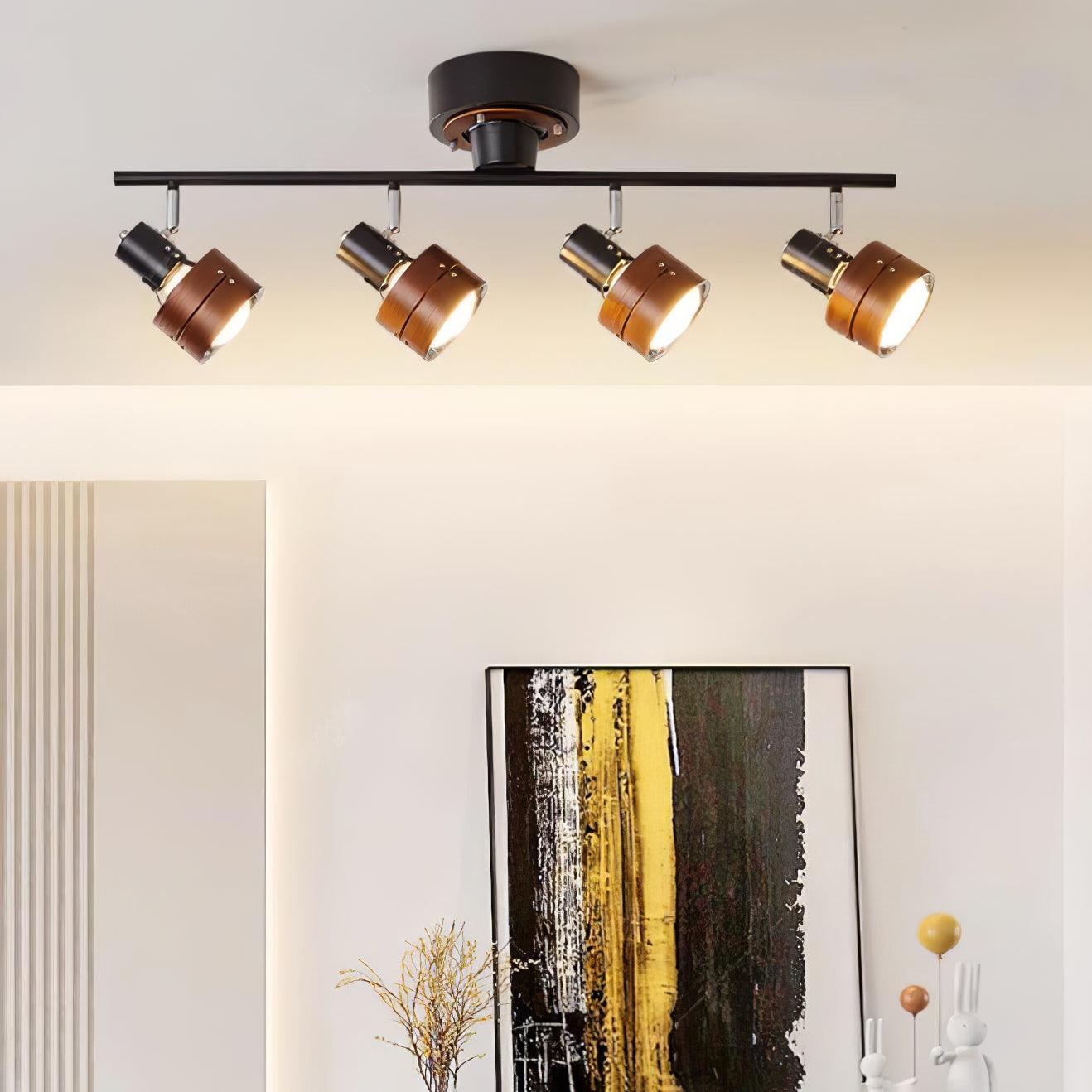 Elsorila Elegance Adjustable Spot Wooden Ceiling Lamp