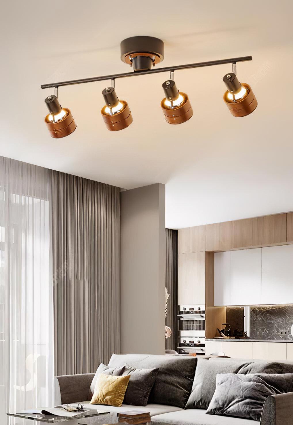 Elsorila Elegance Adjustable Spot Wooden Ceiling Lamp