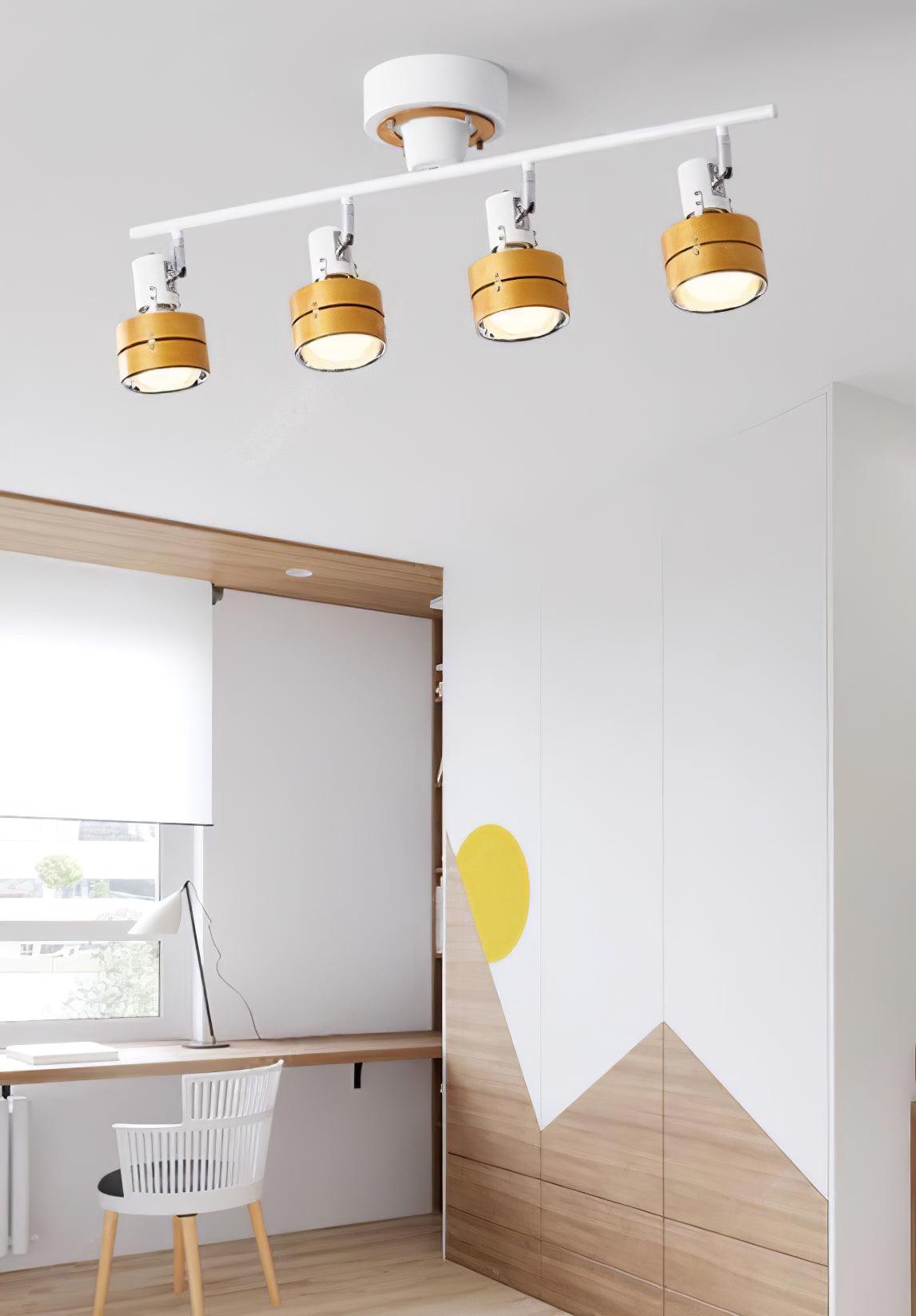 Elsorila Elegance Adjustable Spot Wooden Ceiling Lamp