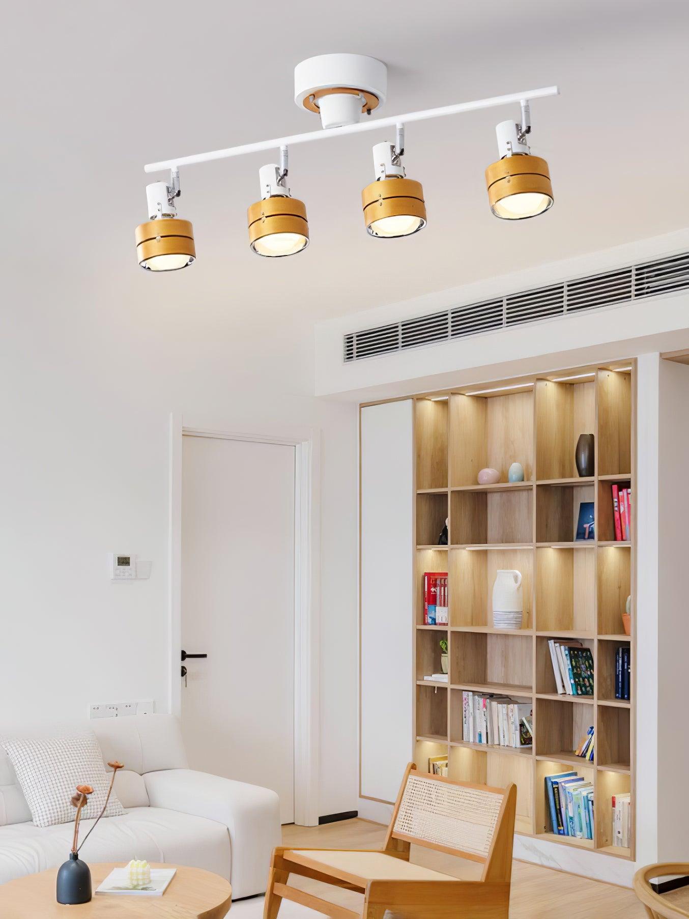 Elsorila Elegance Adjustable Spot Wooden Ceiling Lamp