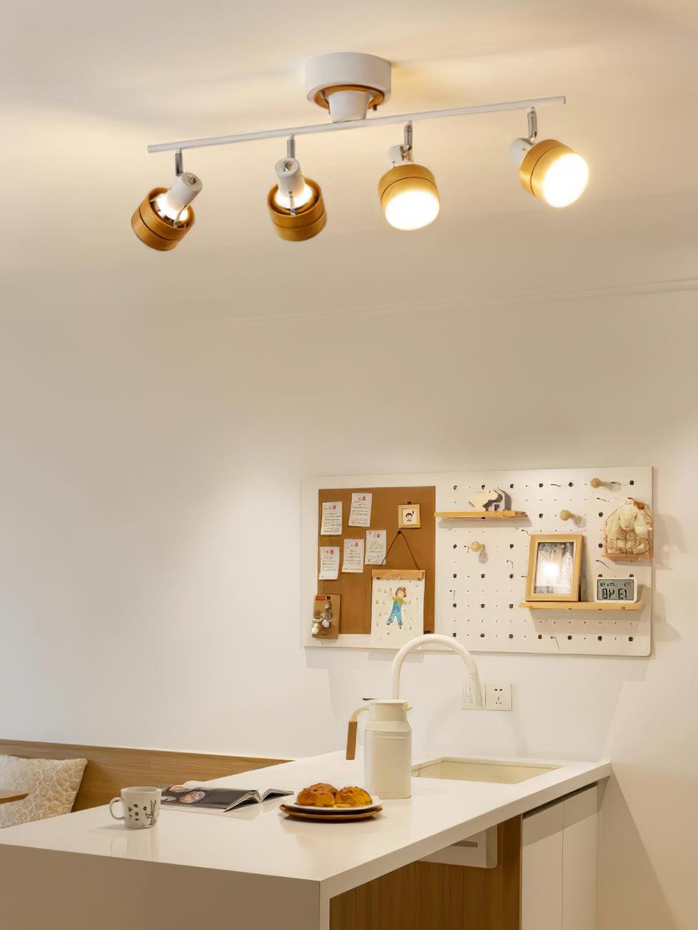 Elsorila Elegance Adjustable Spot Wooden Ceiling Lamp
