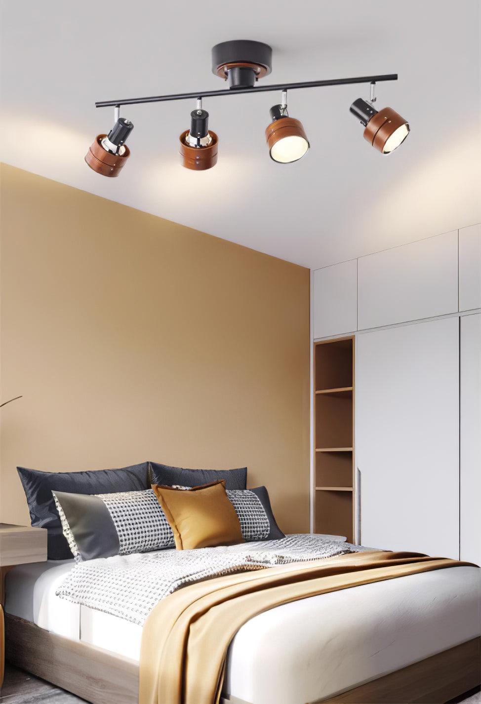 Elsorila Elegance Adjustable Spot Wooden Ceiling Lamp