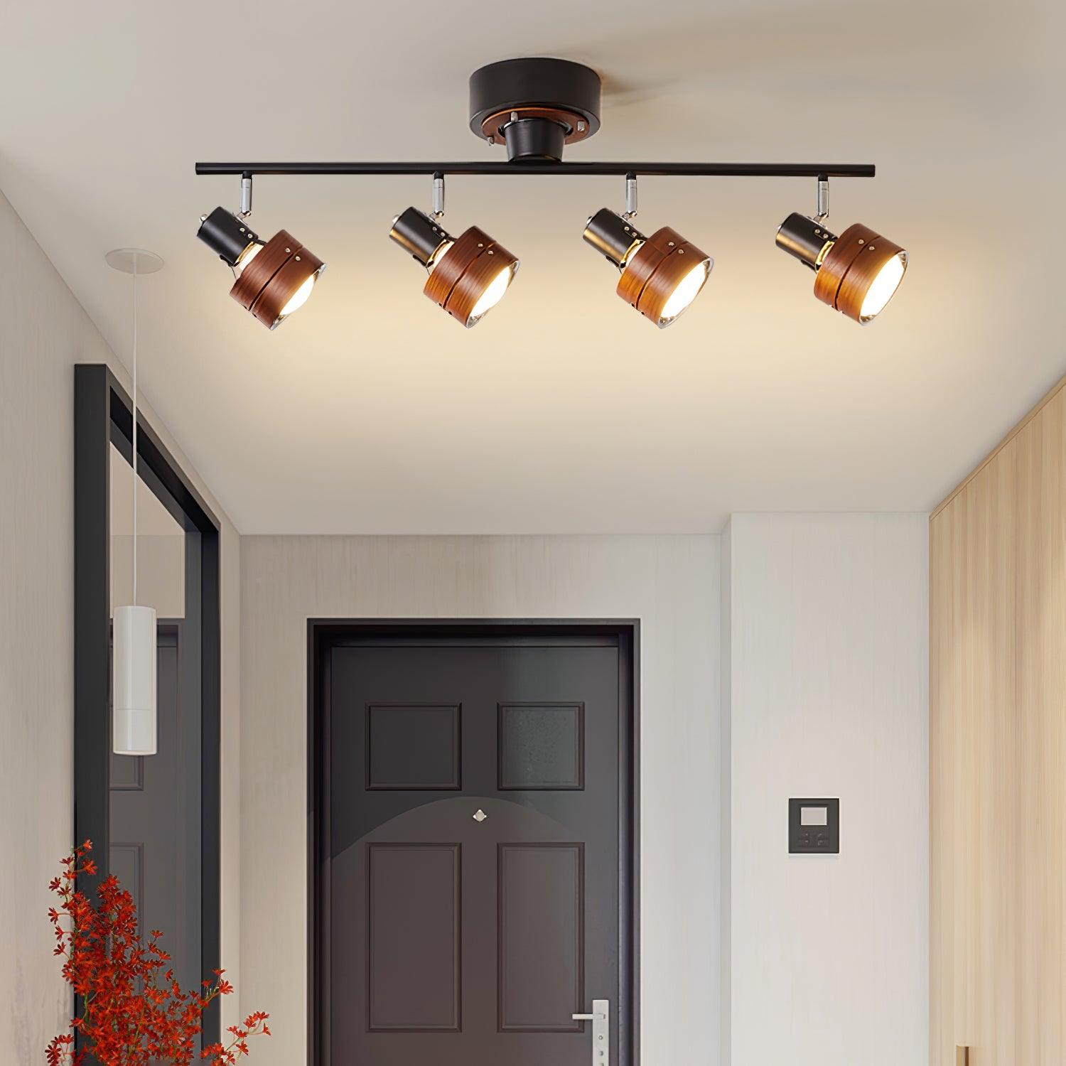 Elsorila Elegance Adjustable Spot Wooden Ceiling Lamp