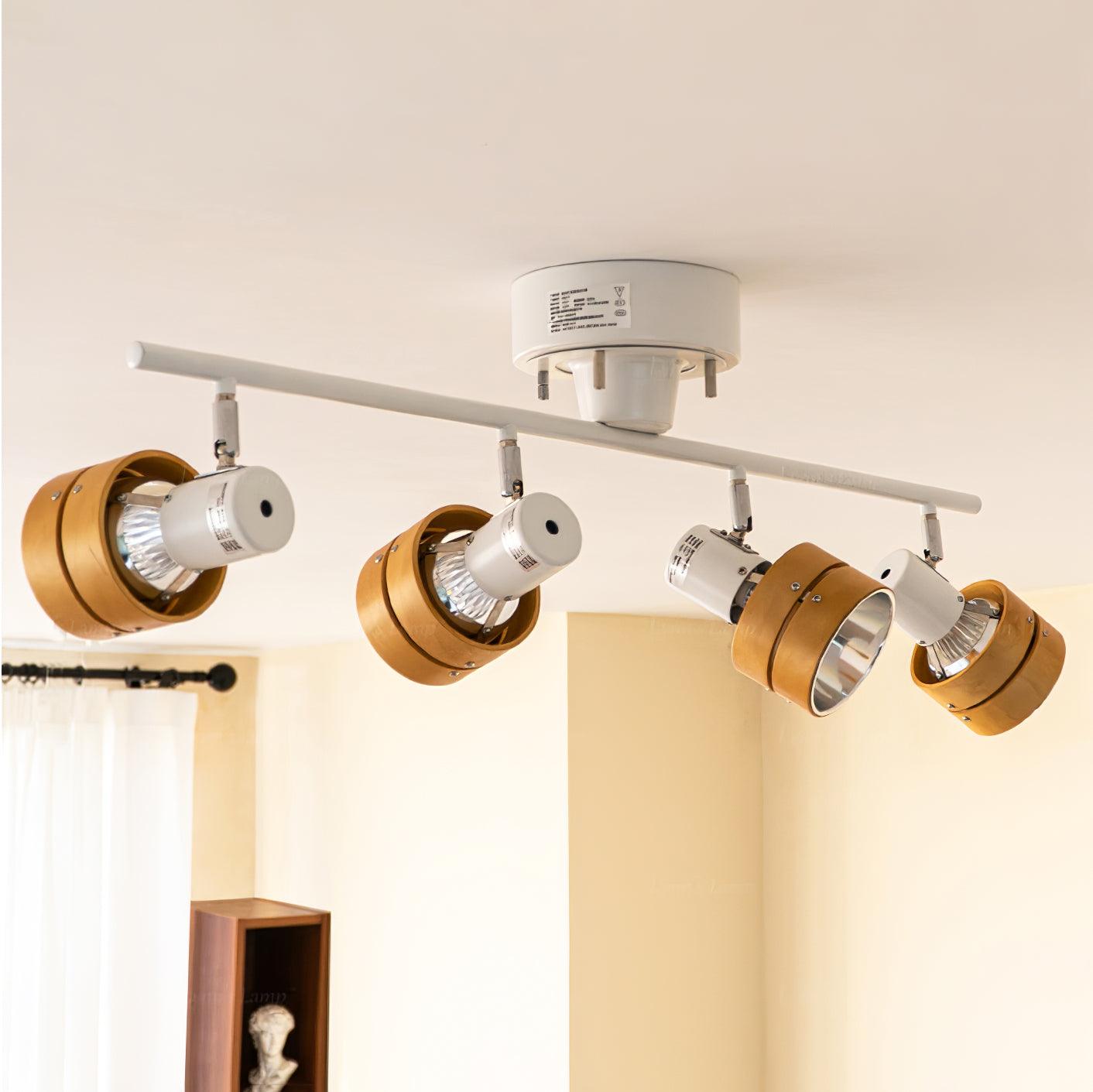 Elsorila Elegance Adjustable Spot Wooden Ceiling Lamp