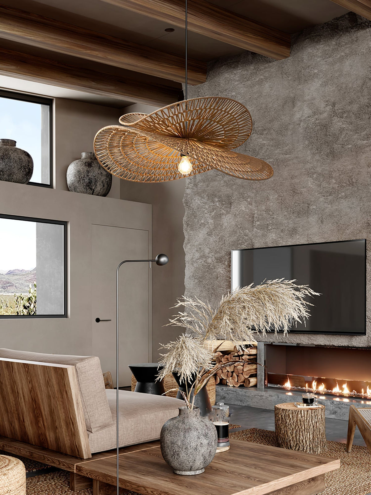 Canaielle Hemp Rope Traditional Pendant Light