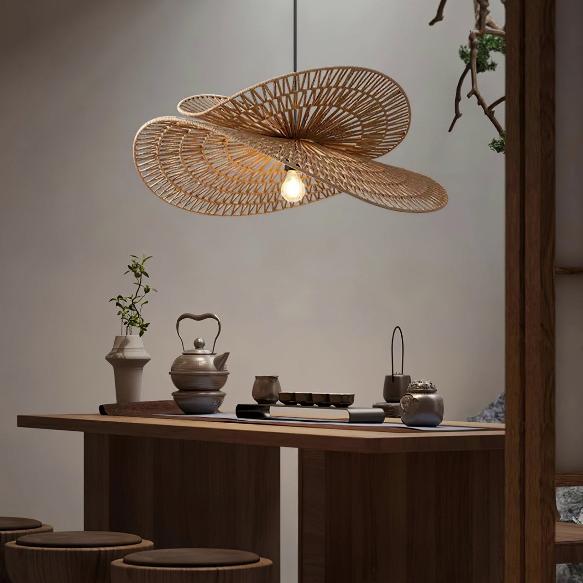 Canaielle Hemp Rope Traditional Pendant Light