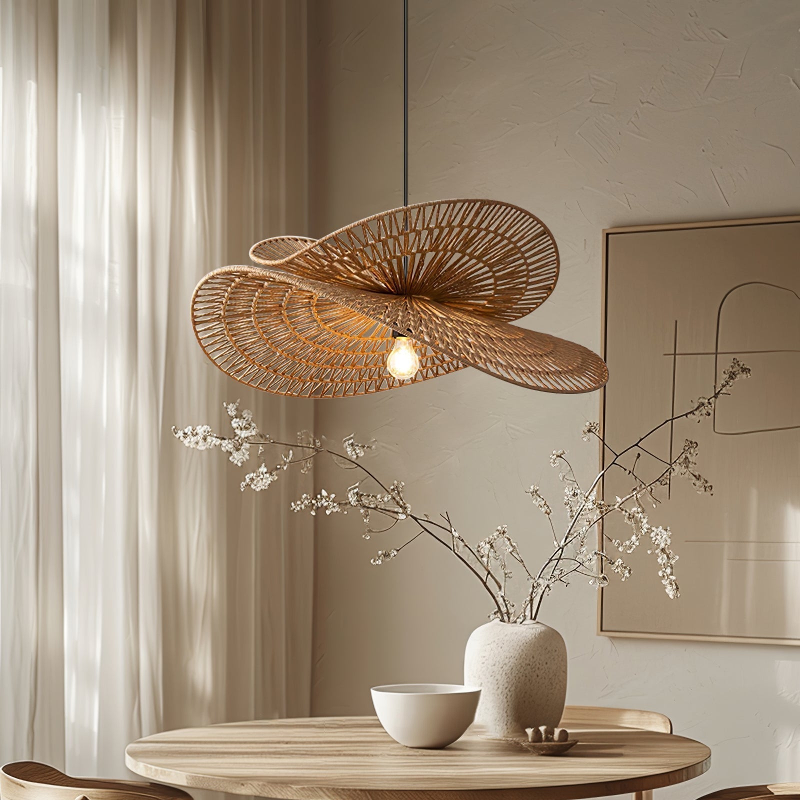 Canaielle Hemp Rope Traditional Pendant Light