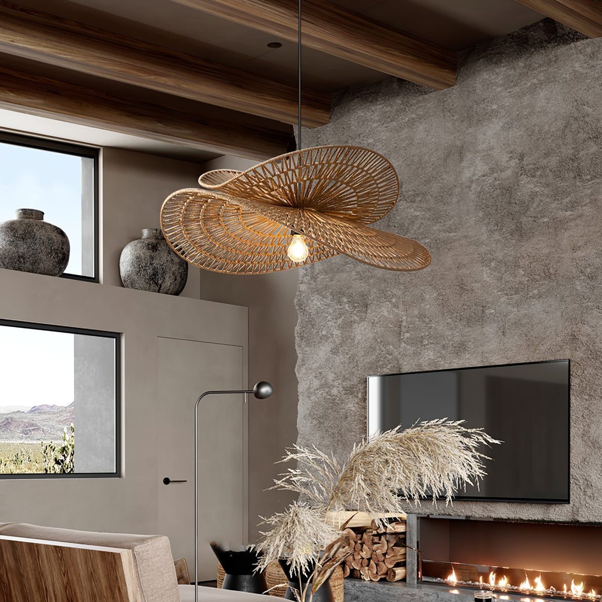 Canaielle Hemp Rope Traditional Pendant Light