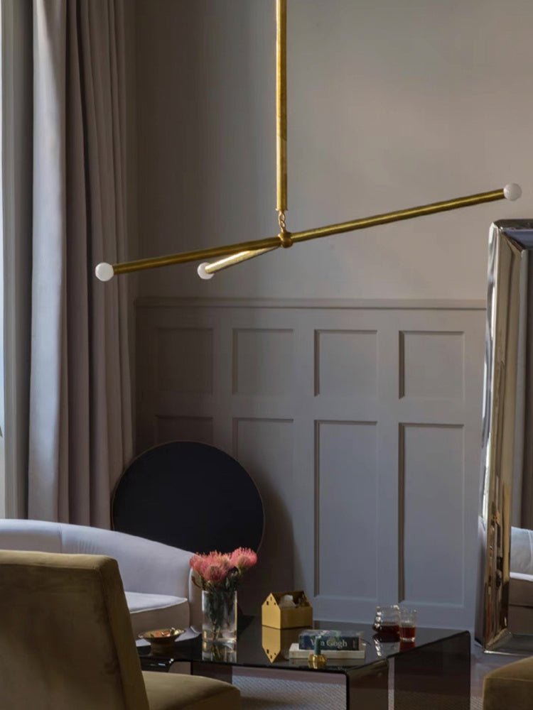 Solireon Modern Brass Wrapped Linear Chandelier