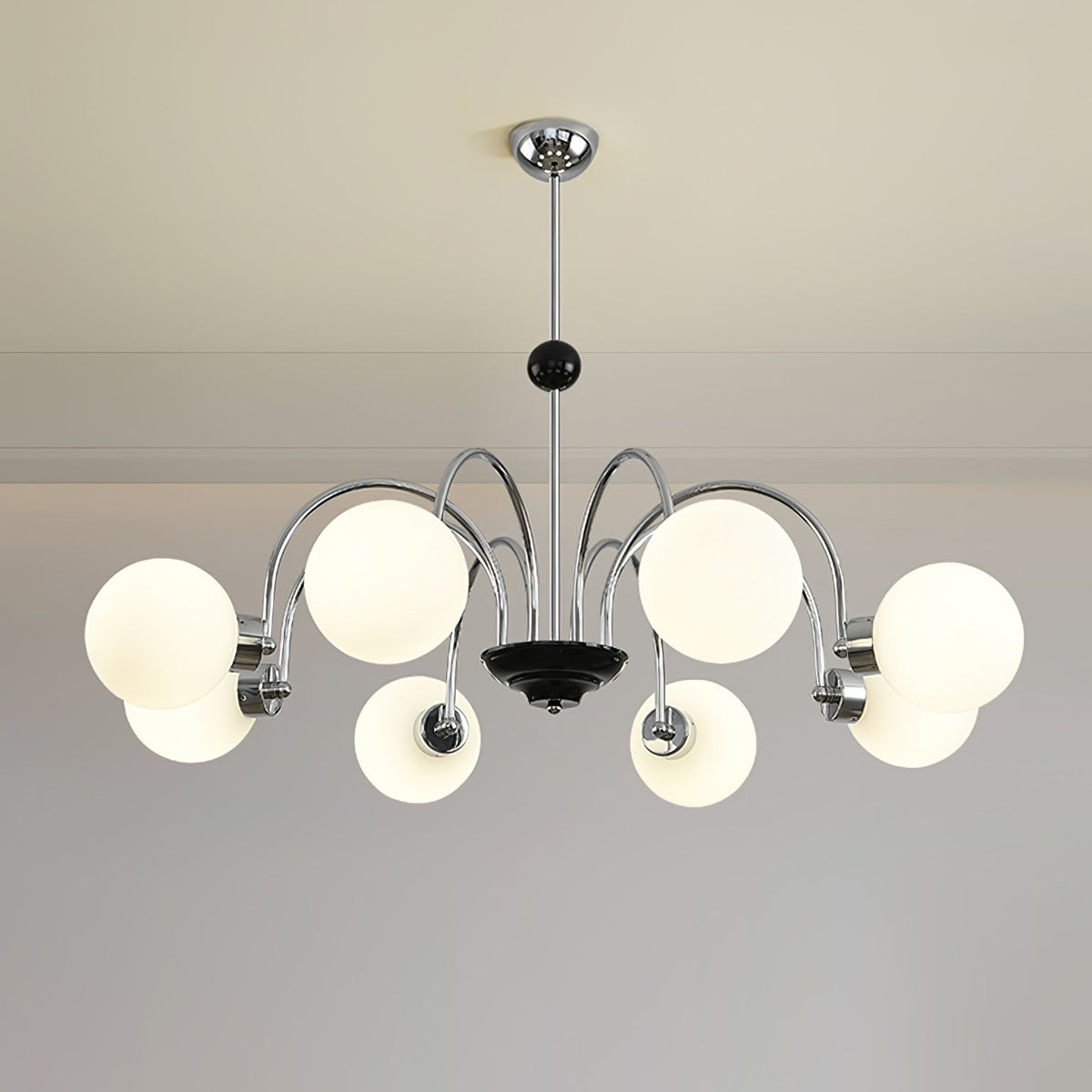 Halion Chandelier Rod Frame and White