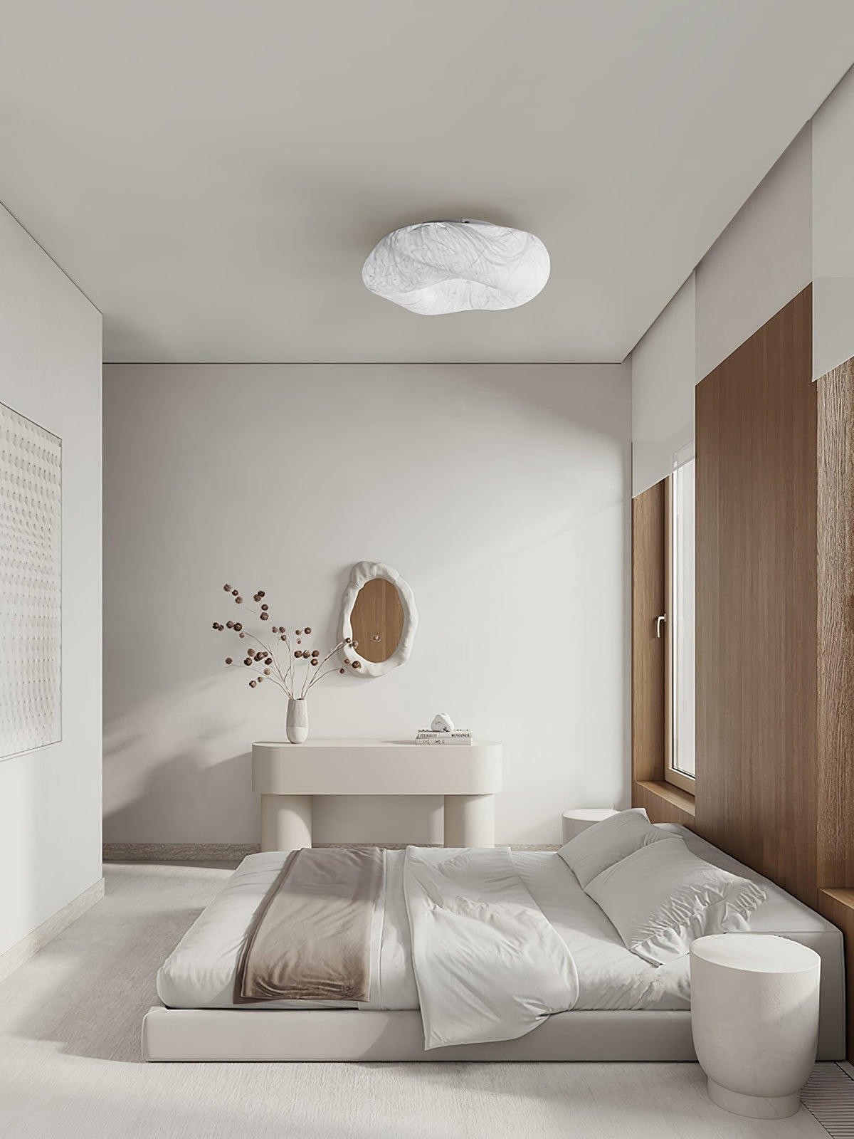 Calerelle Ceiling Lamp Cloud Shape Silk Elegant