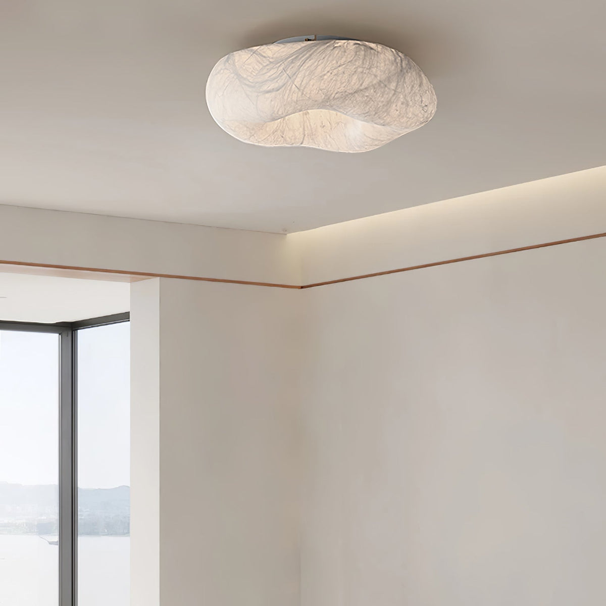 Calerelle Ceiling Lamp Cloud Shape Silk Elegant