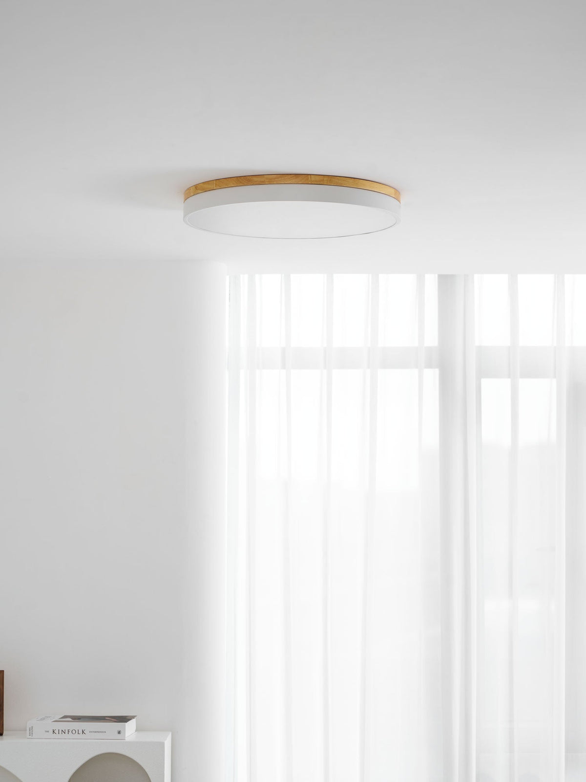 Clairshire Circular Wood Flush Mount Ceiling Light
