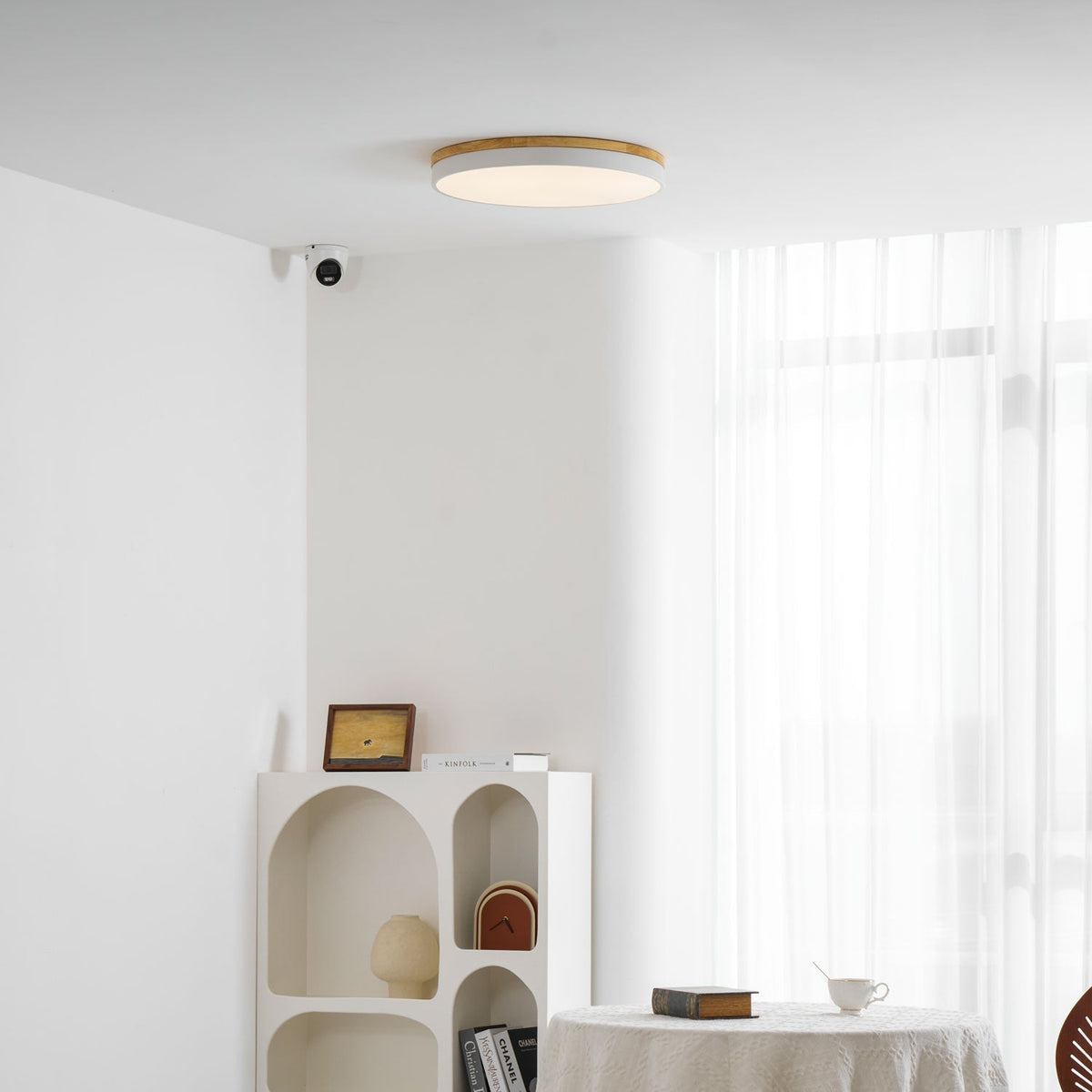 Clairshire Circular Wood Flush Mount Ceiling Light