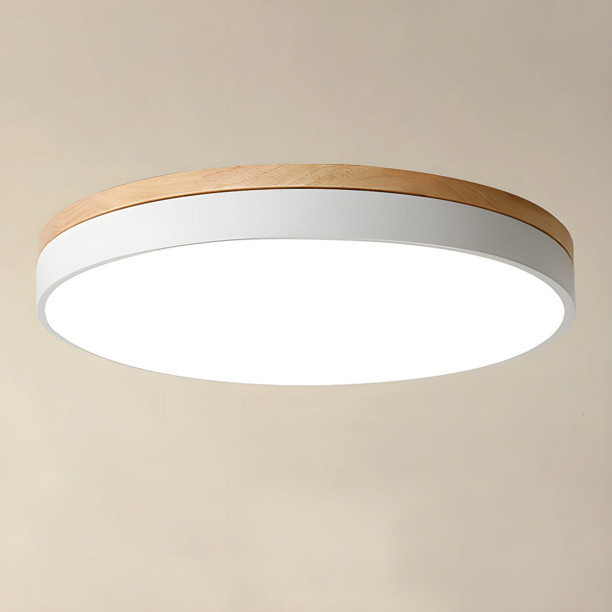 Clairshire Circular Wood Flush Mount Ceiling Light