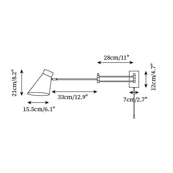 Wall Lamp Body and Shade Adjustable Arm Minimalist Modern - Neutral Decor
