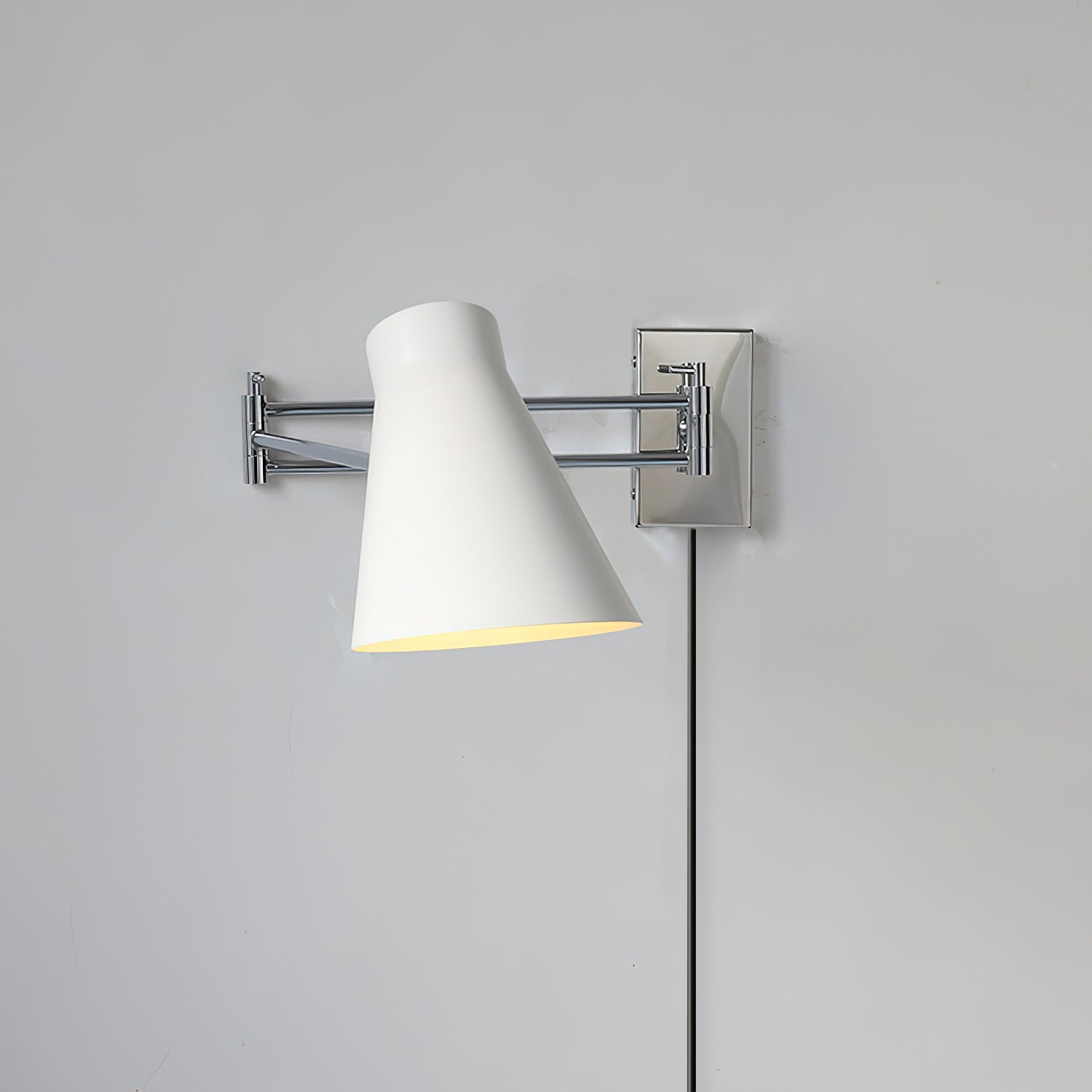 Wall Lamp Body and Shade Adjustable Arm Minimalist Modern - Neutral Decor