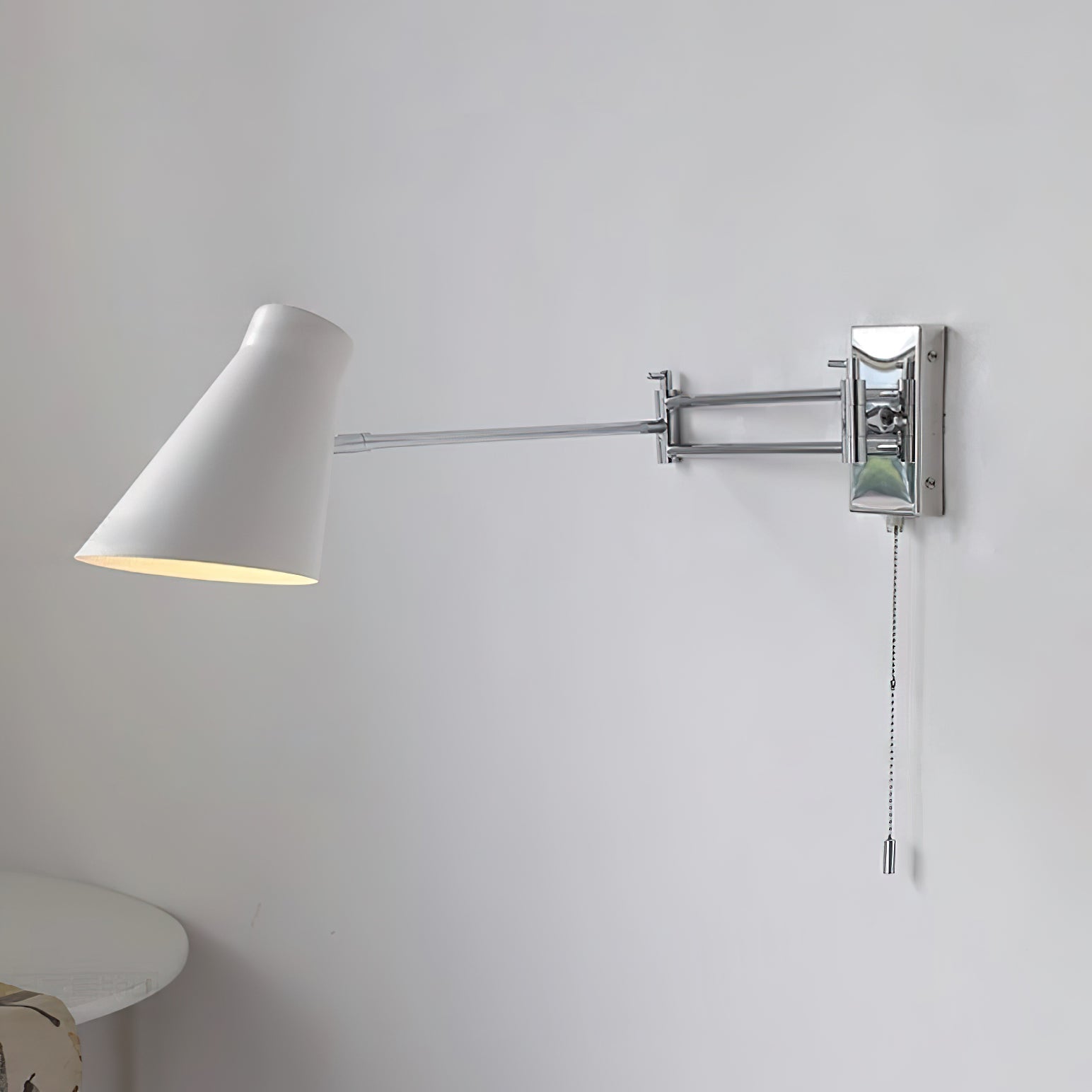 Wall Lamp Swing Arm Chrome Orange Adjustable Industrial - Neutral Decor