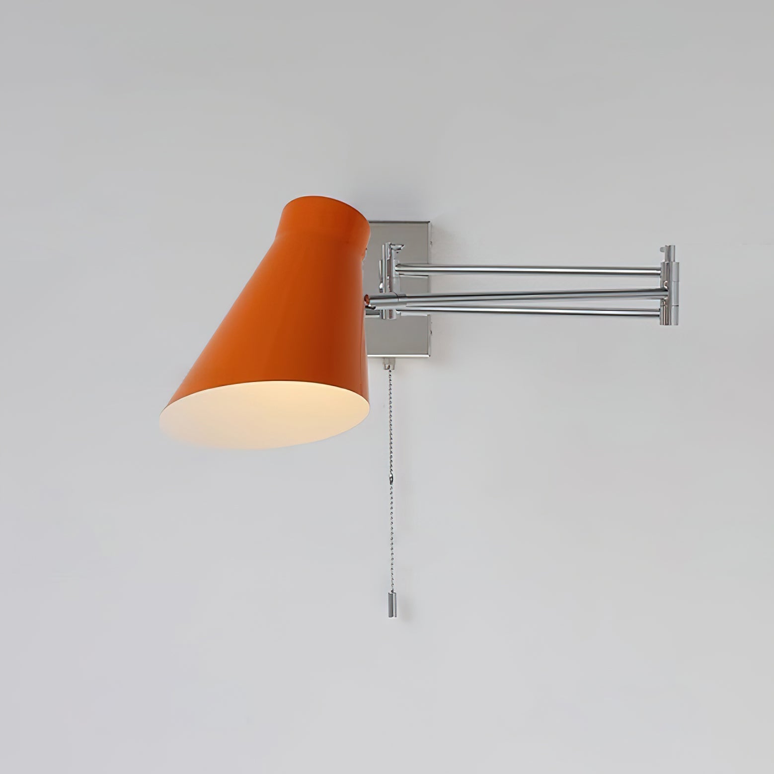 Wall Lamp Swing Arm Chrome Orange Adjustable Industrial - Neutral Decor
