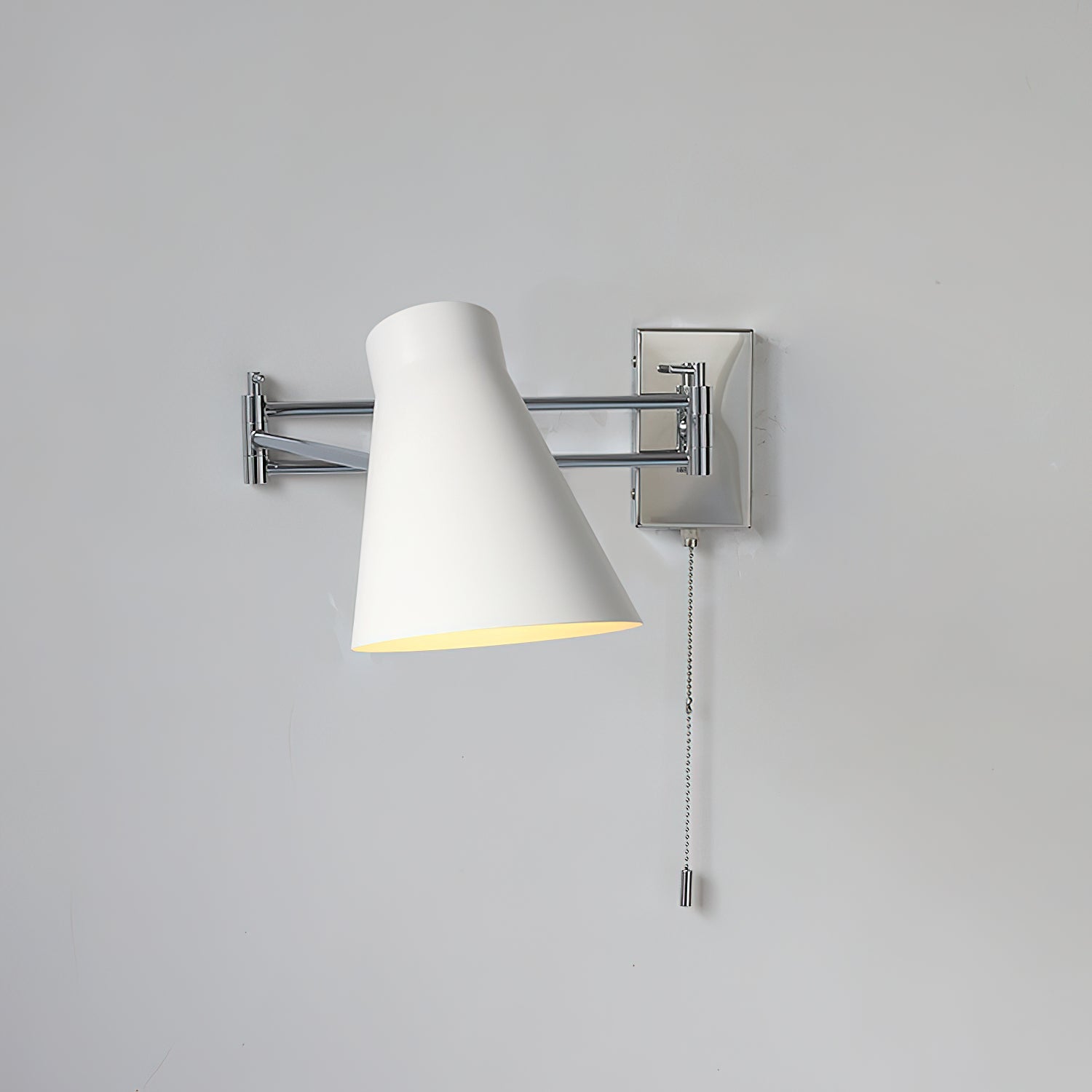 Wall Lamp Swing Arm Chrome Orange Adjustable Industrial - Neutral Decor