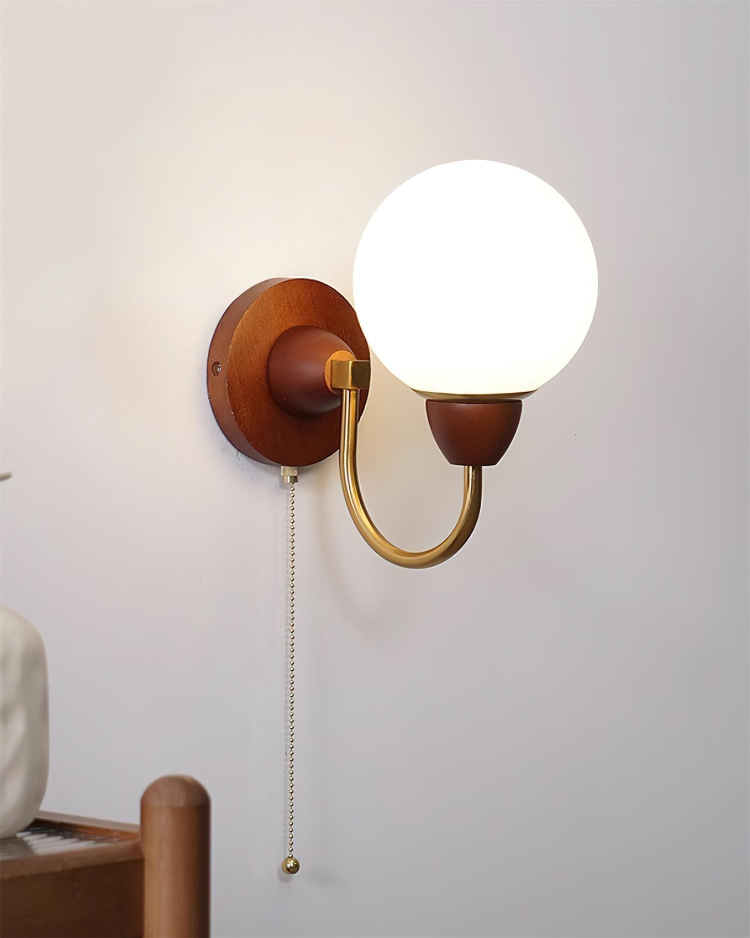 Liora Wooden Wall Lamp - Neutral Decor
