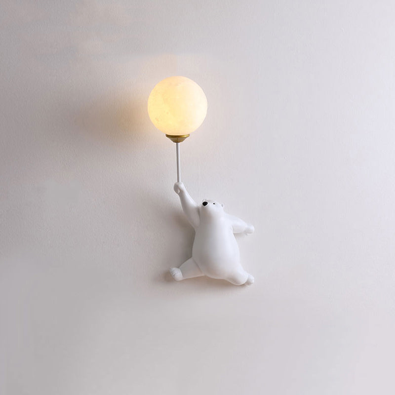 Aria Wall Reading Lamp Bear Balloon Children Bedroom/Bedside/Study - Neutral Decor