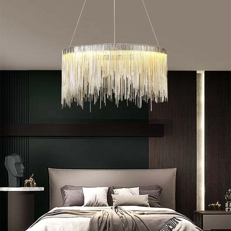 Arisha Tassel Chain Art Deco Pendant Light Living Room Hall - Neutral Decor