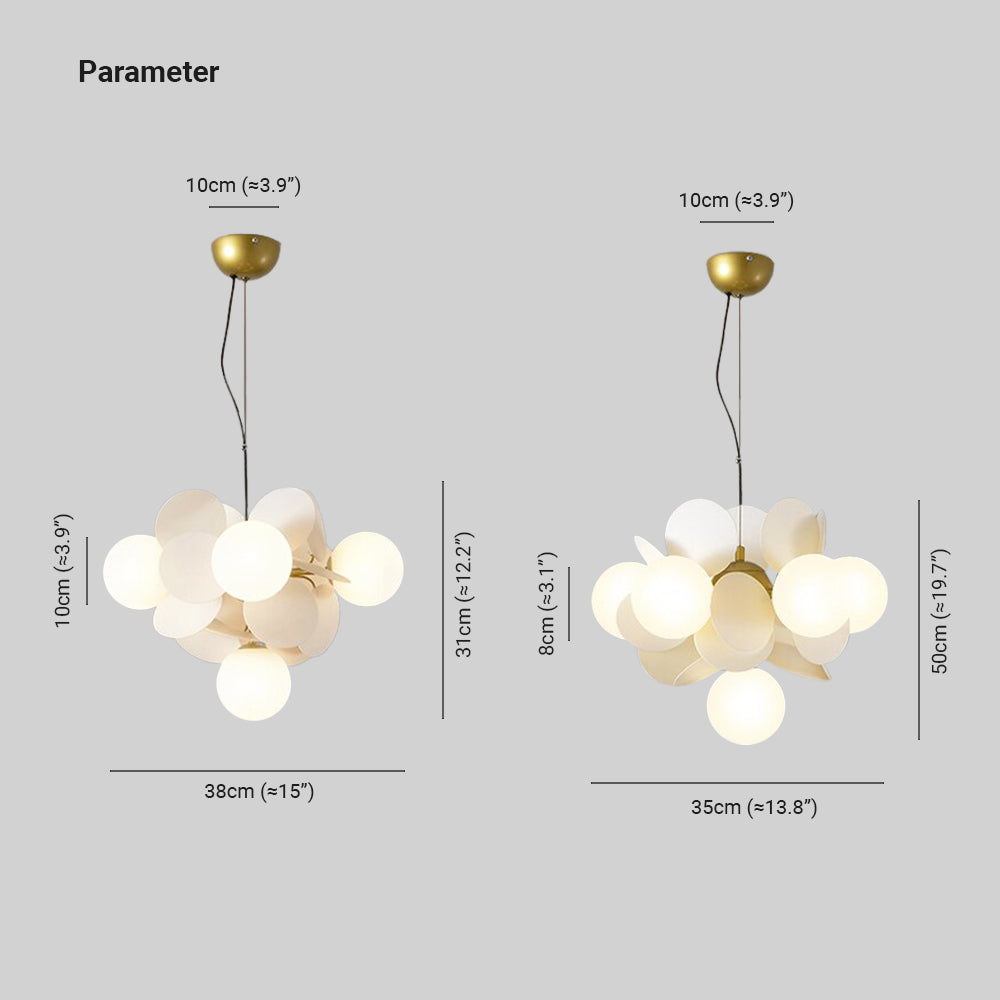 Aria Multicolored Flower Branch Chandelier Living Room - Neutral Decor
