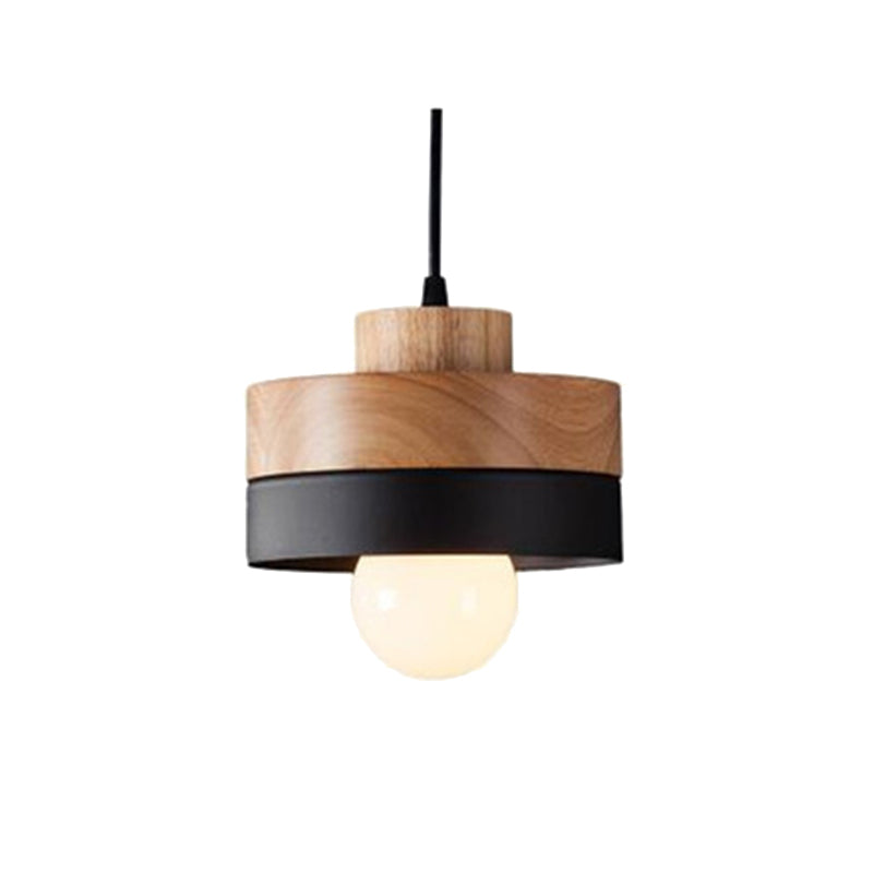Valentina Modern Square Round Pendant Light Wood Living Room - Neutral Decor