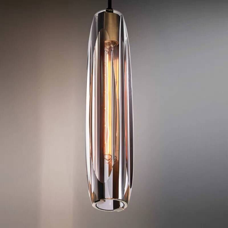Arisha Brass Designer LED Glass Pendant Lamp - Neutral Decor