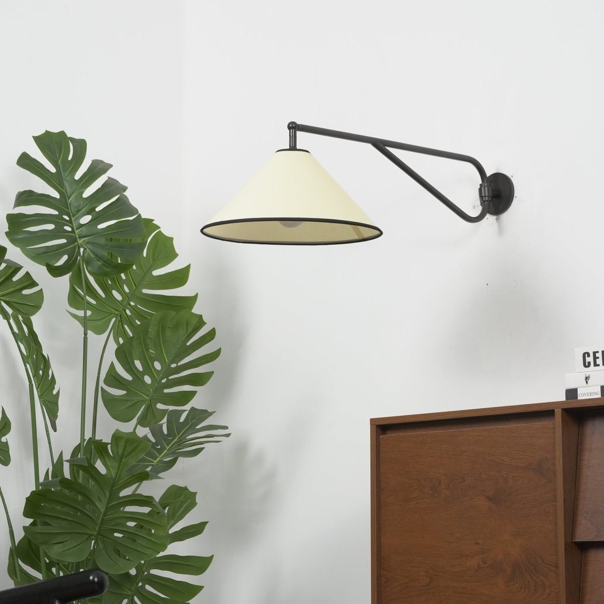 Zane Diaphane Minimalist Swing Fabric Wall Lamp