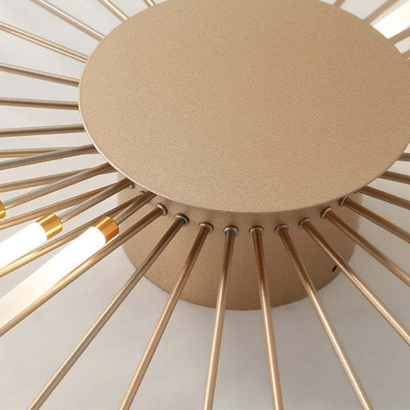 Wesley Flush-Mount Ceiling Light Fireworks, Black/Gold - Neutral Decor