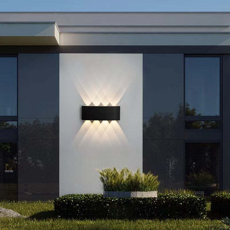 Ray Modern Rectangular Outdoor Wall Lamp Water-Wave - Neutral Decor